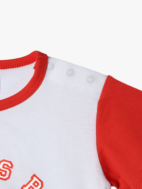 ENFANT ベビー ベビー ロゴ プリント コットン 半袖 Tシャツ ホワイト