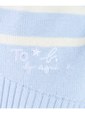 To b. by agnès b. ソフトニット プルオーバー ブルー