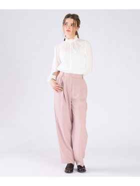 To b. by agnès b. コットンローン フリルカラー ブラウス ホワイト