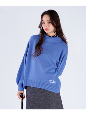 To b. by agnès b. ソフトニット プルオーバー ネイビー