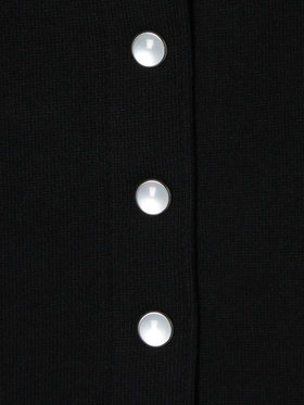 ENFANT ユニセックス キッズ コットン メルトン 長袖 カーディガンプレッション ブラック