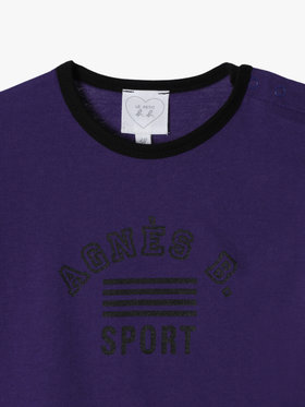 ENFANT ベビー ベビー ロゴ プリント コットン 半袖 Tシャツ パープル系その他