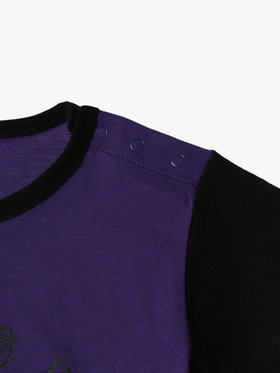 ENFANT ベビー ベビー ロゴ プリント コットン 半袖 Tシャツ パープル系その他