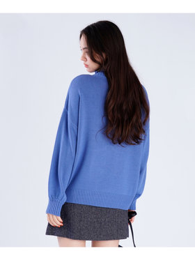 To b. by agnès b. ソフトニット プルオーバー ネイビー