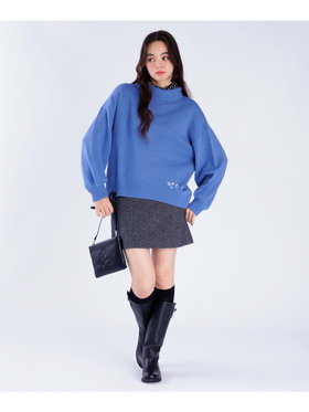 To b. by agnès b. ソフトニット プルオーバー ネイビー