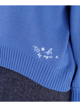 To b. by agnès b. ソフトニット プルオーバー ネイビー