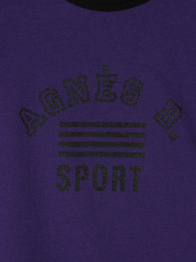 ENFANT ベビー ベビー ロゴ プリント コットン 半袖 Tシャツ パープル系その他