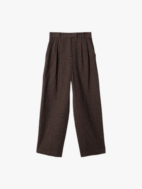 To b. by agnès b. 【Outlet】コットン ツイード パンツ ブラウン