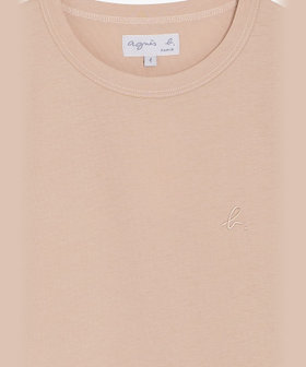 FEMME ウィメンズ "b" ロゴ 刺繍 コットン 半袖 Tシャツ "b. style" ピンク系その他