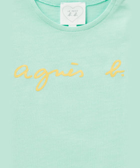 ENFANT ベビー ベビー ロゴ コットン ノースリーブ ワンピース "Barbie" ブルー