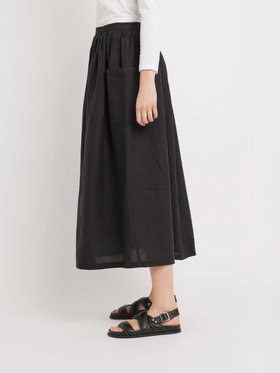 FEMME ウィメンズ リネン ロングスカート ”Telma” ブラック