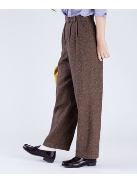 To b. by agnès b. 【Outlet】コットン ツイード パンツ ブラウン