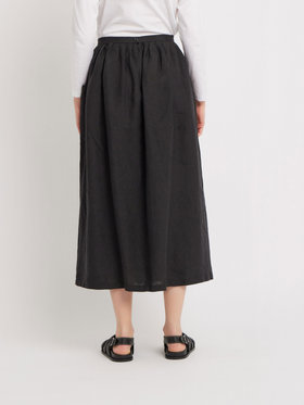 FEMME ウィメンズ リネン ロングスカート ”Telma” ブラック