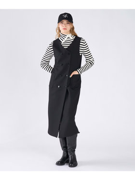 To b. by agnès b. ダブルブレスト ジレ ワンピース ブラック