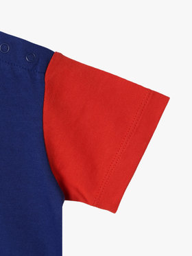 ENFANT ベビー ベビー ロゴ プリント コットン 半袖 Tシャツ ネイビー