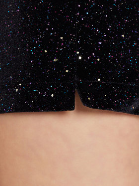 FEMME ウィメンズ 【Outlet】JJG1 SHORT ベロア グリッター ショートパンツ ブラック系その他