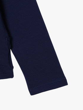 ENFANT ユニセックス キッズ コットン メルトン 長袖 カーディガンプレッション ネイビー