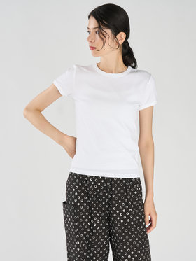 FEMME ウィメンズ コットン 半袖Tシャツ "Be Top" ホワイト