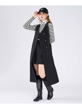 To b. by agnès b. ダブルブレスト ジレ ワンピース ブラック