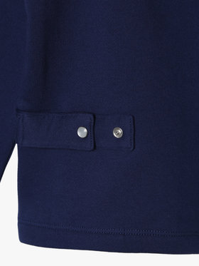 ENFANT ユニセックス キッズ コットン メルトン 長袖 カーディガンプレッション ネイビー