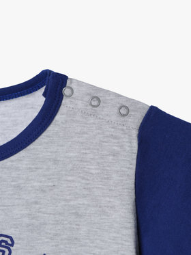 ENFANT ベビー ベビー ロゴ プリント コットン 半袖 Tシャツ グレー