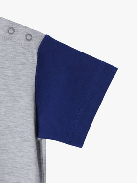 ENFANT ベビー ベビー ロゴ プリント コットン 半袖 Tシャツ グレー