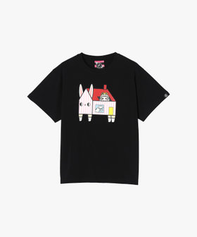 FEMME ウィメンズ SPORT b. プリント コットン 半袖 Tシャツ "Jessica Ng" ブラック