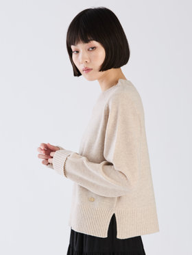 To b. by agnès b. 【Outlet】ウール リブカフス ニット プルオーバー ホワイト