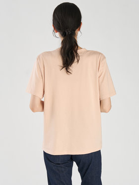 FEMME ウィメンズ "b" ロゴ 刺繍 コットン 半袖 Tシャツ "b. style" ピンク系その他