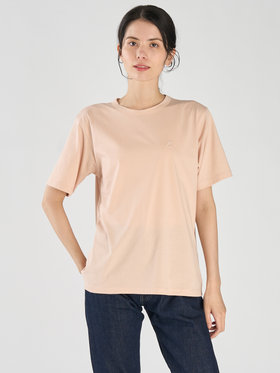 FEMME ウィメンズ "b" ロゴ 刺繍 コットン 半袖 Tシャツ "b. style" ピンク系その他