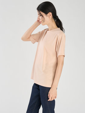 FEMME ウィメンズ "b" ロゴ 刺繍 コットン 半袖 Tシャツ "b. style" ピンク系その他