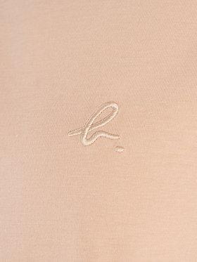 FEMME ウィメンズ "b" ロゴ 刺繍 コットン 半袖 Tシャツ "b. style" ピンク系その他