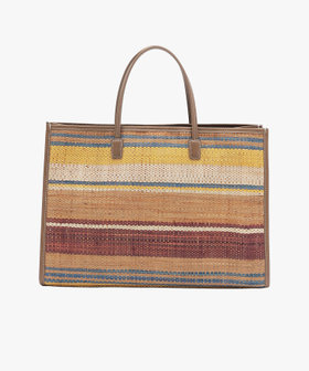 VOYAGE ウィメンズ バッグ＆ウォレット ラフィア ミディアム トートバッグ WAX35-02 ブラウン系その他