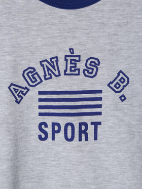 ENFANT ベビー ベビー ロゴ プリント コットン 半袖 Tシャツ グレー