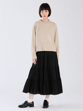 To b. by agnès b. 【Outlet】ウール リブカフス ニット プルオーバー ホワイト