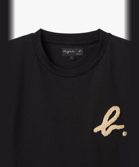 FEMME ウィメンズ "b."ロゴ オーガニックコットン 半袖 Tシャツ "Pulp" ブラック
