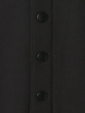 HOMME メンズ メンズ オーガニックコットン メルトン カーディガンプレッション ”Yvan” ブラック