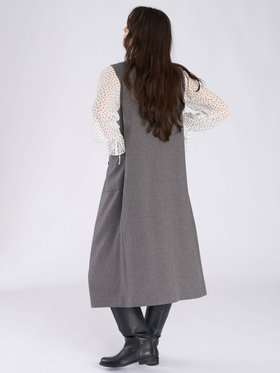 To b. by agnès b. ダブルブレスト ジレ ワンピース グレー