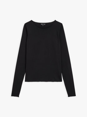 FEMME ウィメンズ J309 TS ロングスリーブコットンTシャツ ブラック