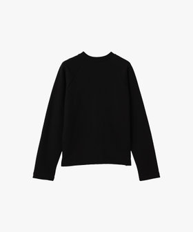 FEMME ウィメンズ メタリックロゴプリント オーガニックコットン 長袖 スウェット ブラック