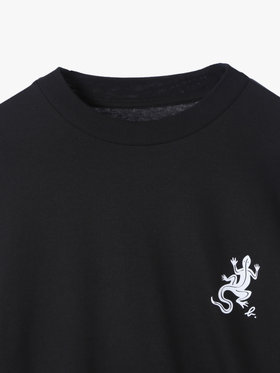 HOMME メンズ メンズ アイコニック プリント 長袖 Tシャツ ”Lezard” ブラック