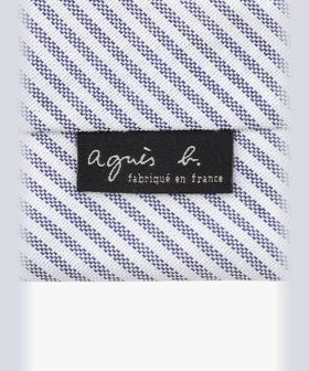 HOMME メンズ メンズ ストライプ コットン ネクタイ "Uliel" ブルー