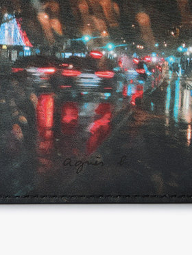 VOYAGE ウィメンズ バッグ＆ウォレット 【Outlet】フォトプリント レザー 二つ折り  ウォレット YAW01A-01 ブラック