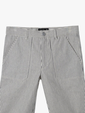 ENFANT ユニセックス キッズ ストライプ コットン ハーフ パンツ ネイビー