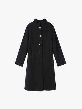 FEMME ウィメンズ 【Outlet】ウール ジャージー スタンドカラー コート "Aimee" ブラック