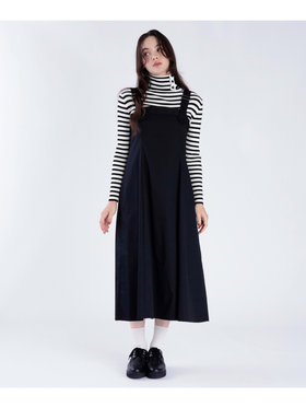 To b. by agnès b. 【Outlet】ロング ジャンパードレス ブラック