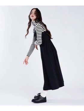 To b. by agnès b. 【Outlet】ロング ジャンパードレス ブラック