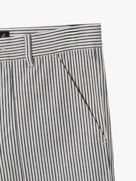 ENFANT ユニセックス キッズ ストライプ コットン ハーフ パンツ ネイビー