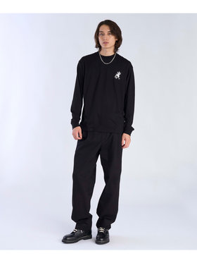 HOMME メンズ メンズ アイコニック プリント 長袖 Tシャツ ”Lezard” ブラック