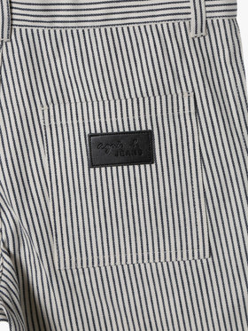 ENFANT ユニセックス キッズ ストライプ コットン ハーフ パンツ ネイビー